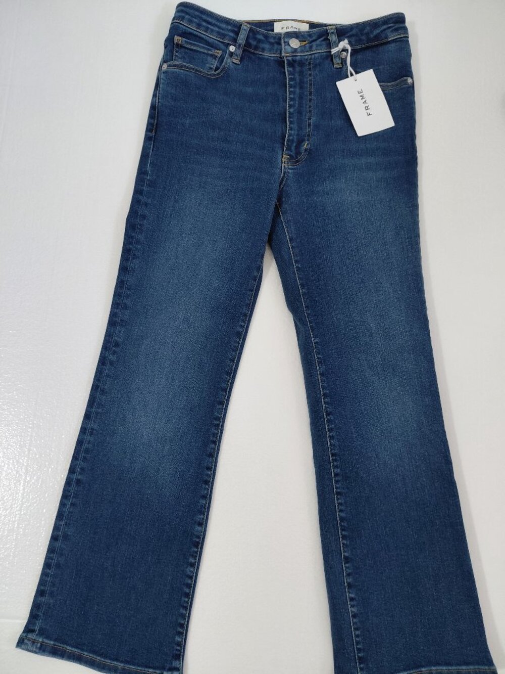FRAME Women's Denim Jeans – Medium Blue Wash- Reboot Crop